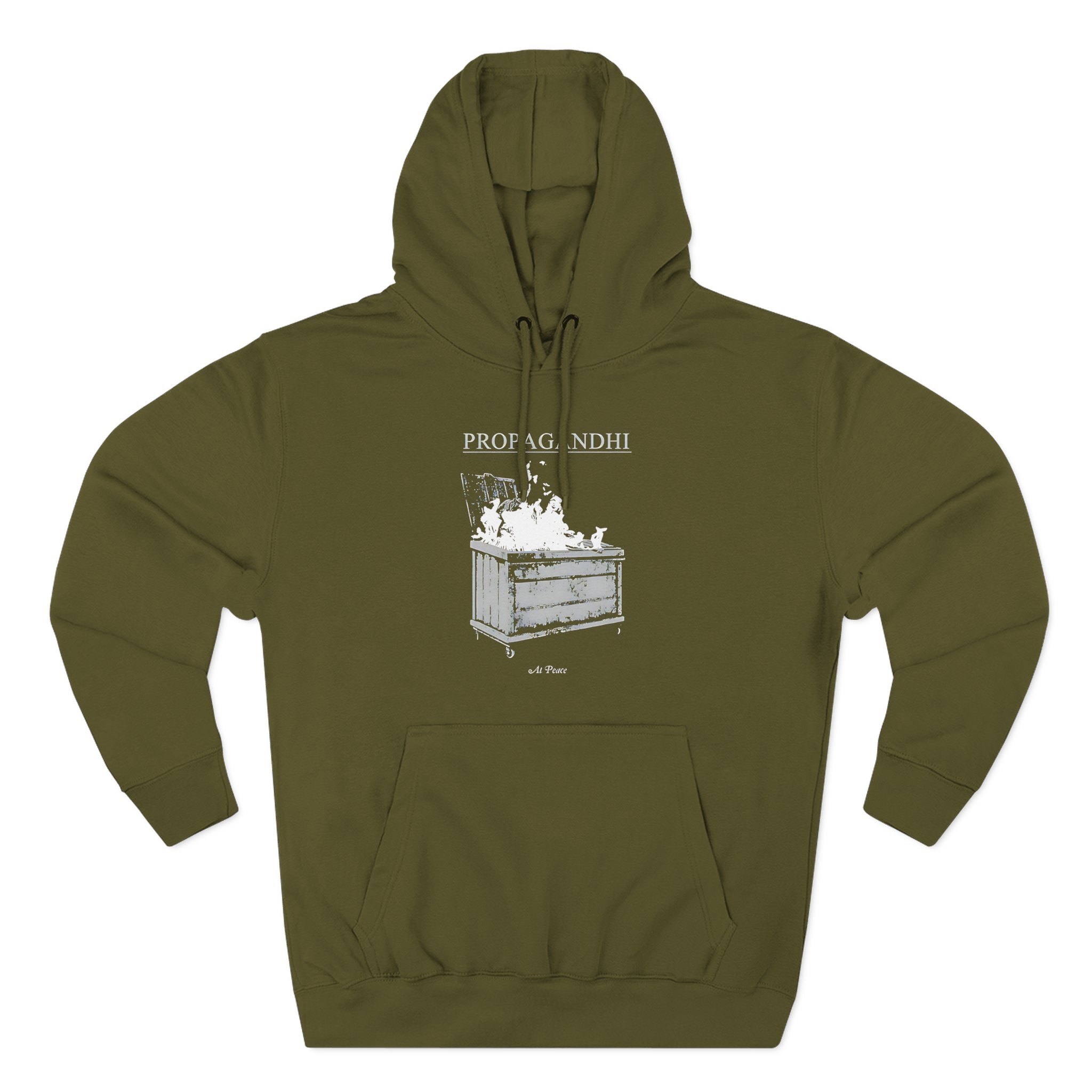Propagandhi Dumpster Fire Three-Panel Fleece Hoodie - Image 5