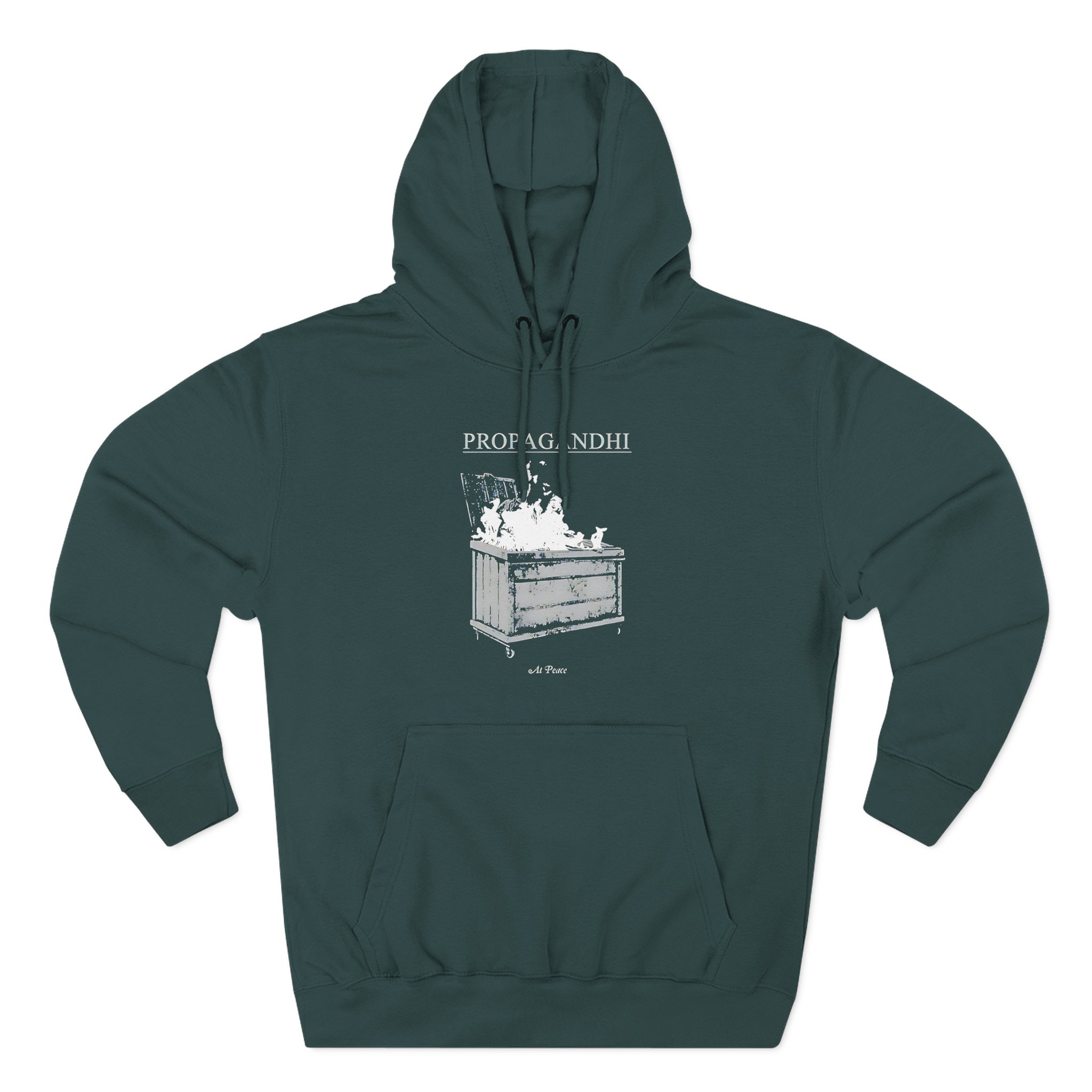 Propagandhi Dumpster Fire Three-Panel Fleece Hoodie - Image 7