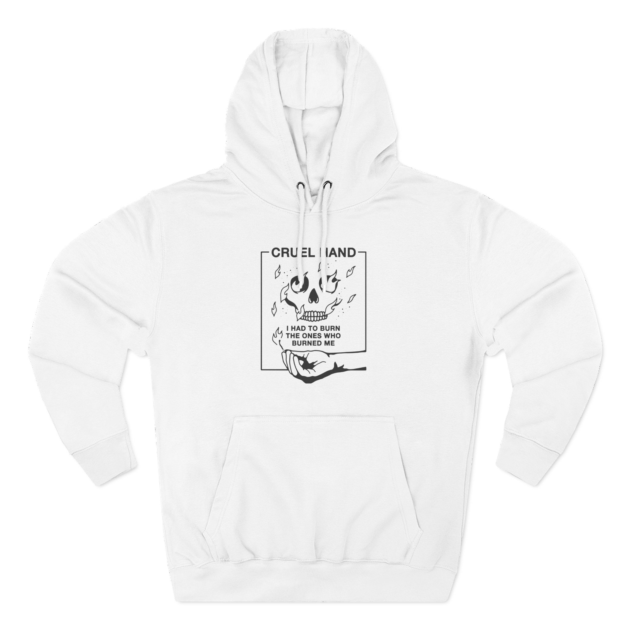 Cruel Hand Gasoline Skull Three-panel Fleece Hoodie