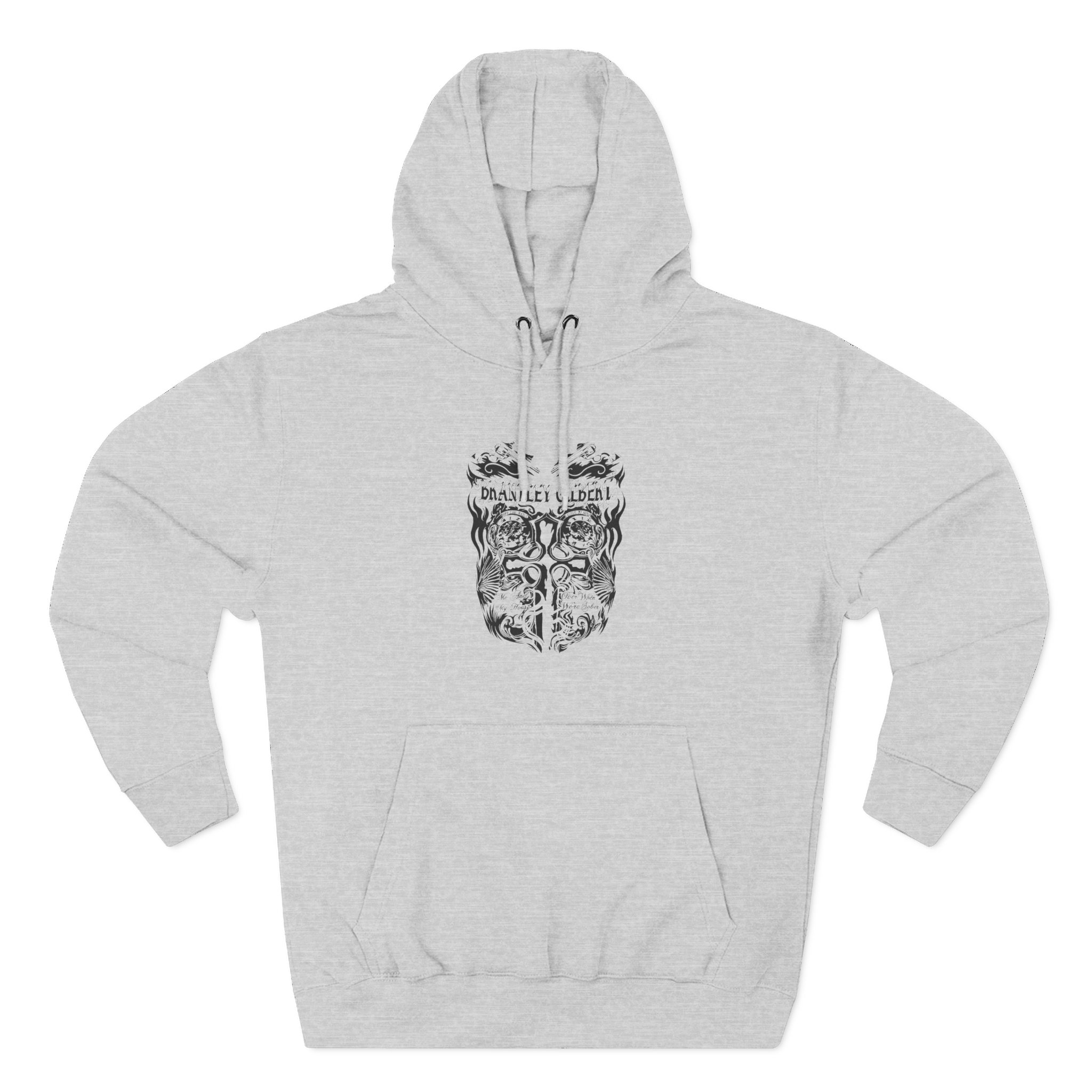 Brantley Gilbert Chest and Sleeve Tattoo Three-Panel Fleece Hoodie - Image 3