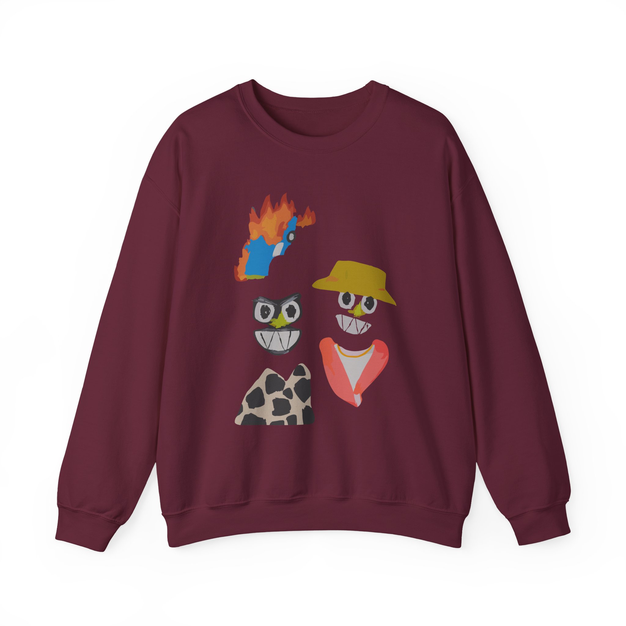 Chance the Rapper Yah Know Faces Unisex Heavy Blend™ Crewneck Sweatshirt - Image 3