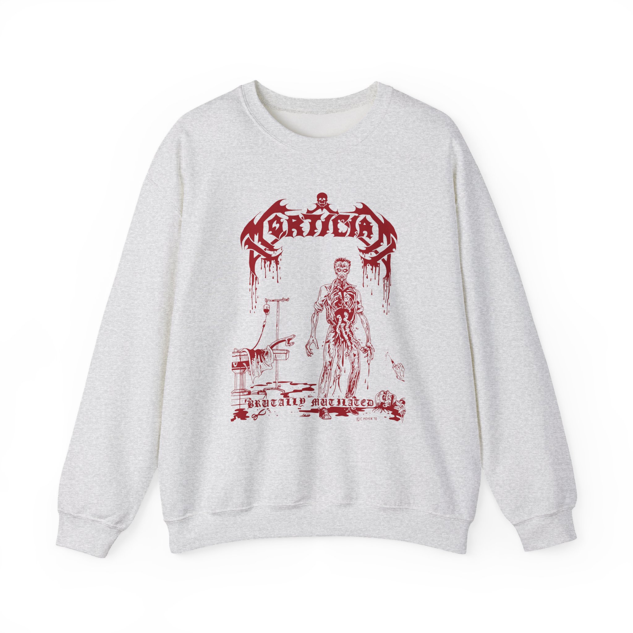 Mortician Brutally Mutilated Unisex Heavy Blend™ Crewneck Sweatshirt - Image 3