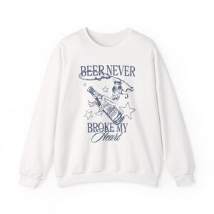 Luke Combs Beer Never Broke My Heart Unisex Heavy Blend™ Crewneck Sweatshirt