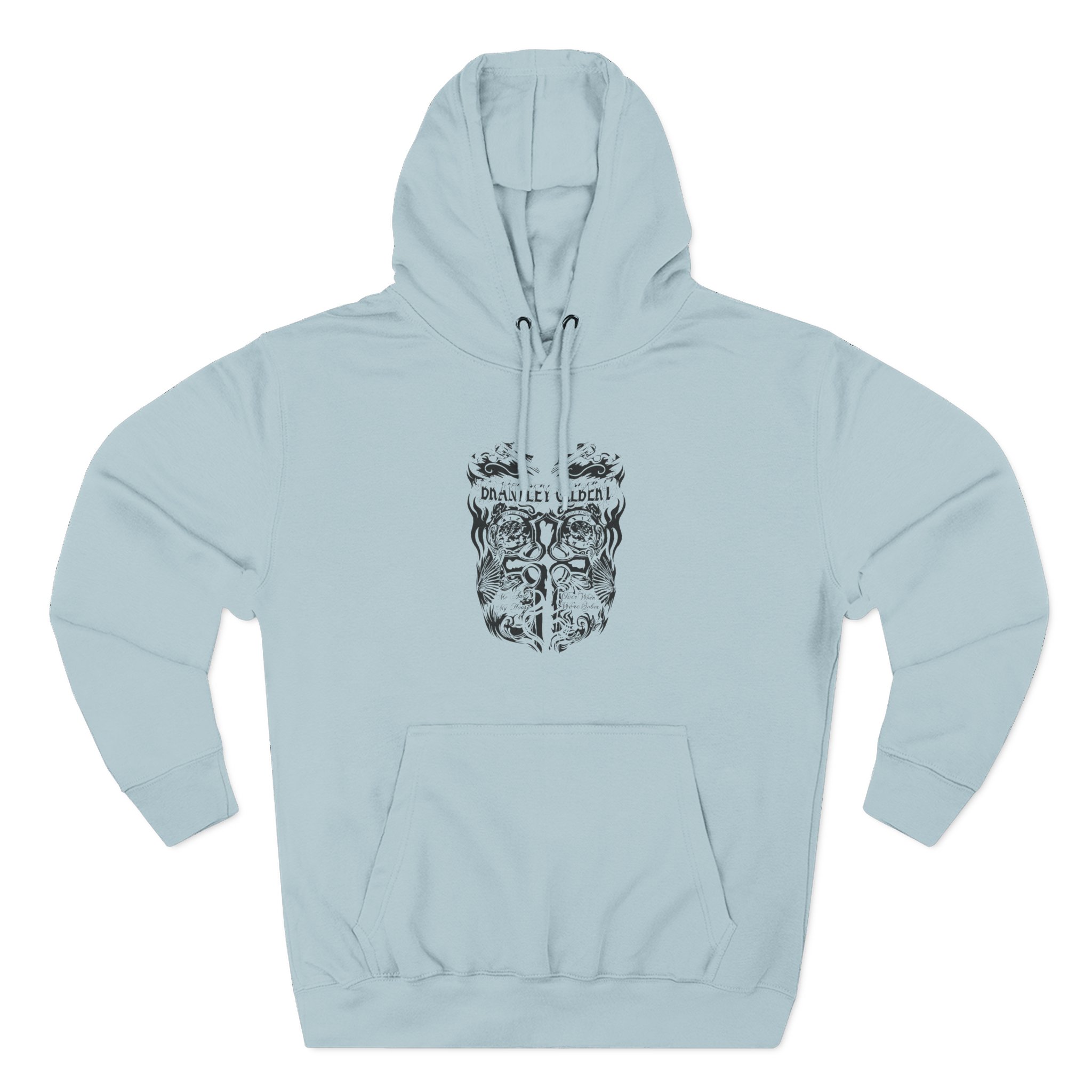 Brantley Gilbert Chest and Sleeve Tattoo Three-Panel Fleece Hoodie - Image 11