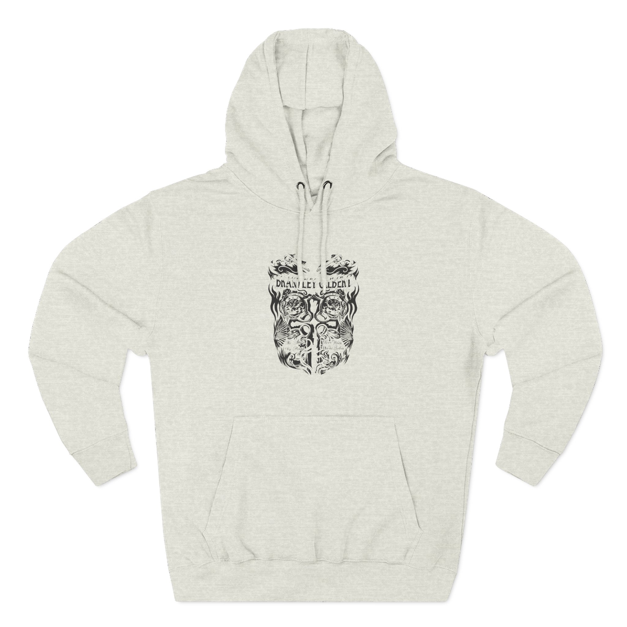 Brantley Gilbert Chest and Sleeve Tattoo Three-Panel Fleece Hoodie - Image 9