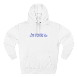 BE Boring and Straight Three-Panel Fleece Hoodie