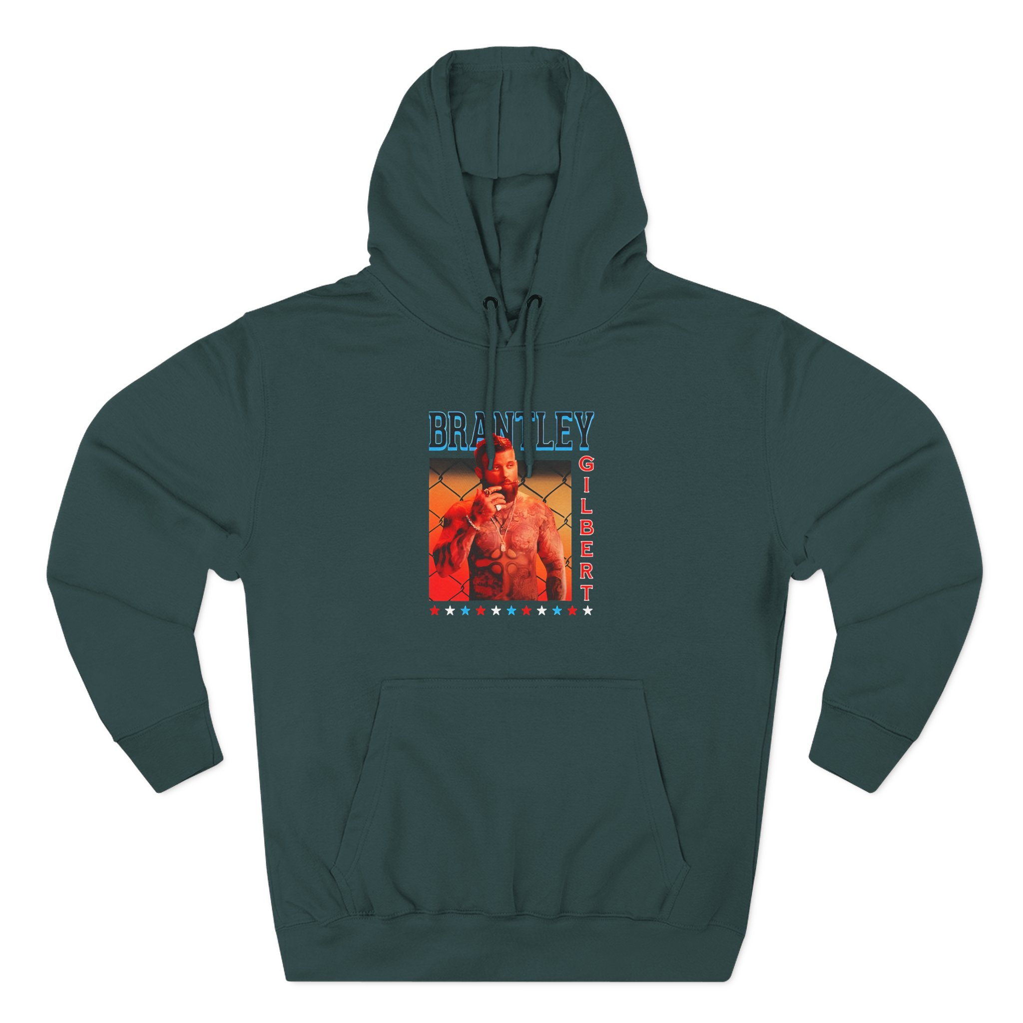Brantley Gilbert Tattoos Three-Panel Fleece Hoodie - Image 9