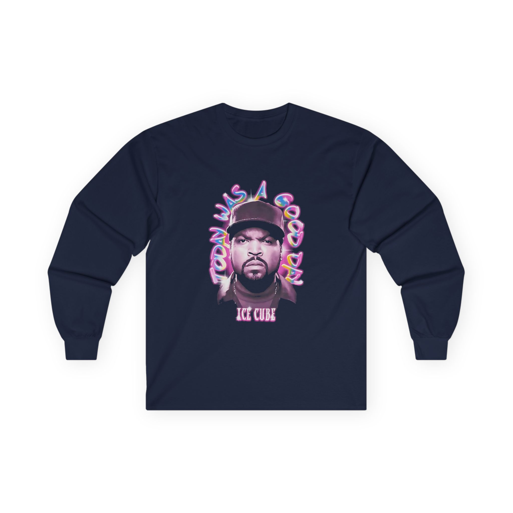 Ice Cube Airbrush Portrait Unisex Ultra Cotton Long Sleeve Tee - Image 3