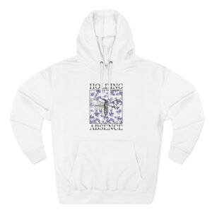 Holding Absence Floral Moth Three-Panel Fleece Hoodie