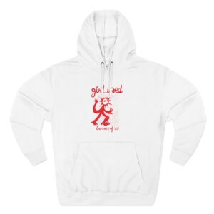 Girl in Red Three-Panel Fleece Hoodie