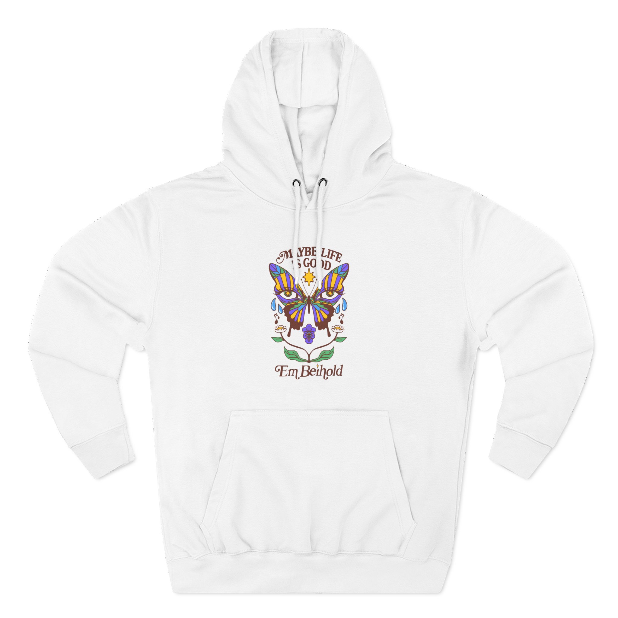 Em Beihold Butterfly Three-Panel Fleece Hoodie
