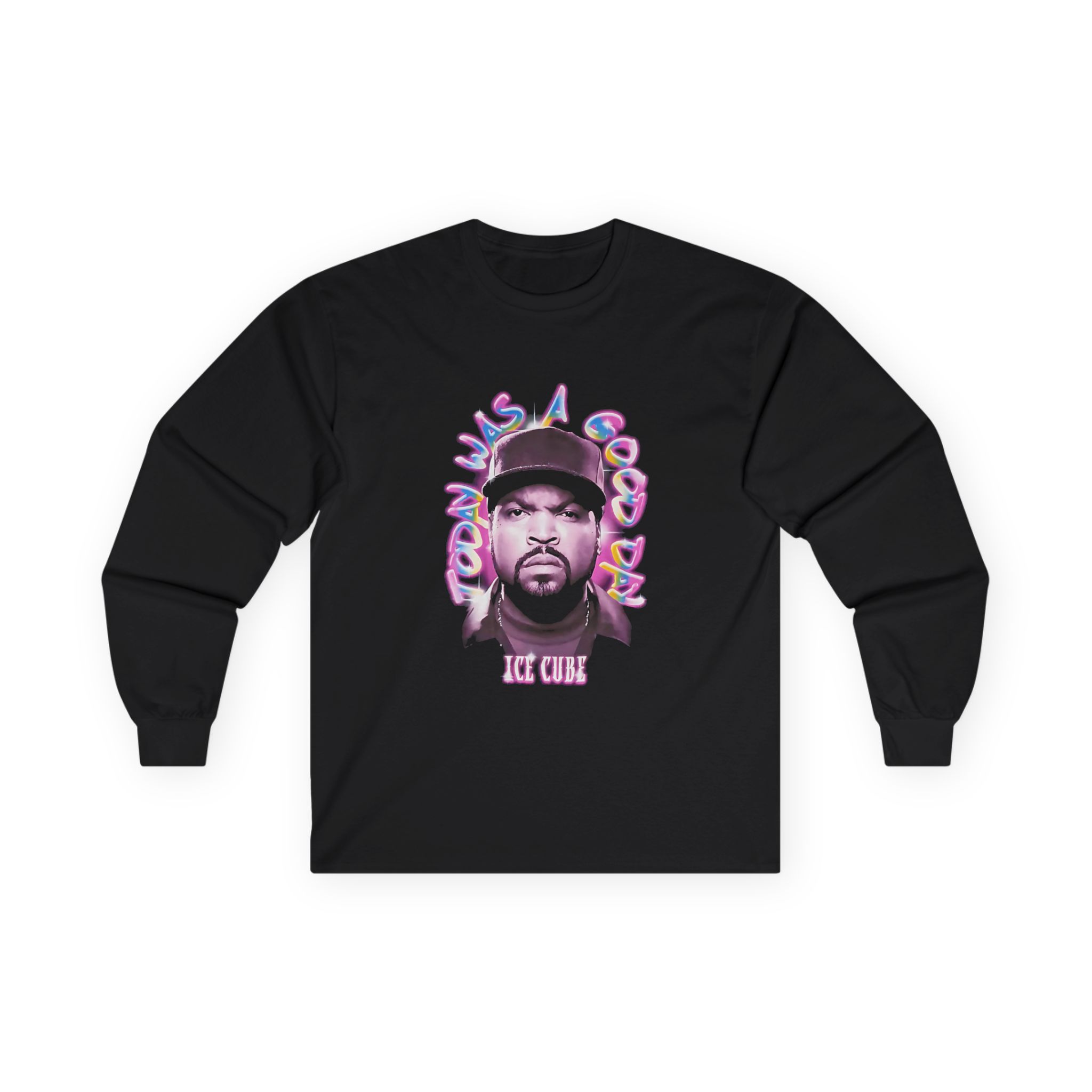 Ice Cube Airbrush Portrait Unisex Ultra Cotton Long Sleeve Tee