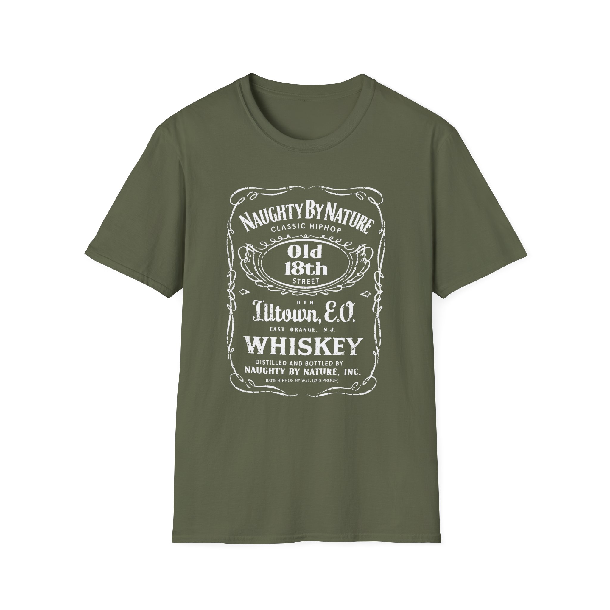 Naughty by Nature Old 18th St. Illtown Whiskey Unisex Softstyle T-Shirt - Image 7