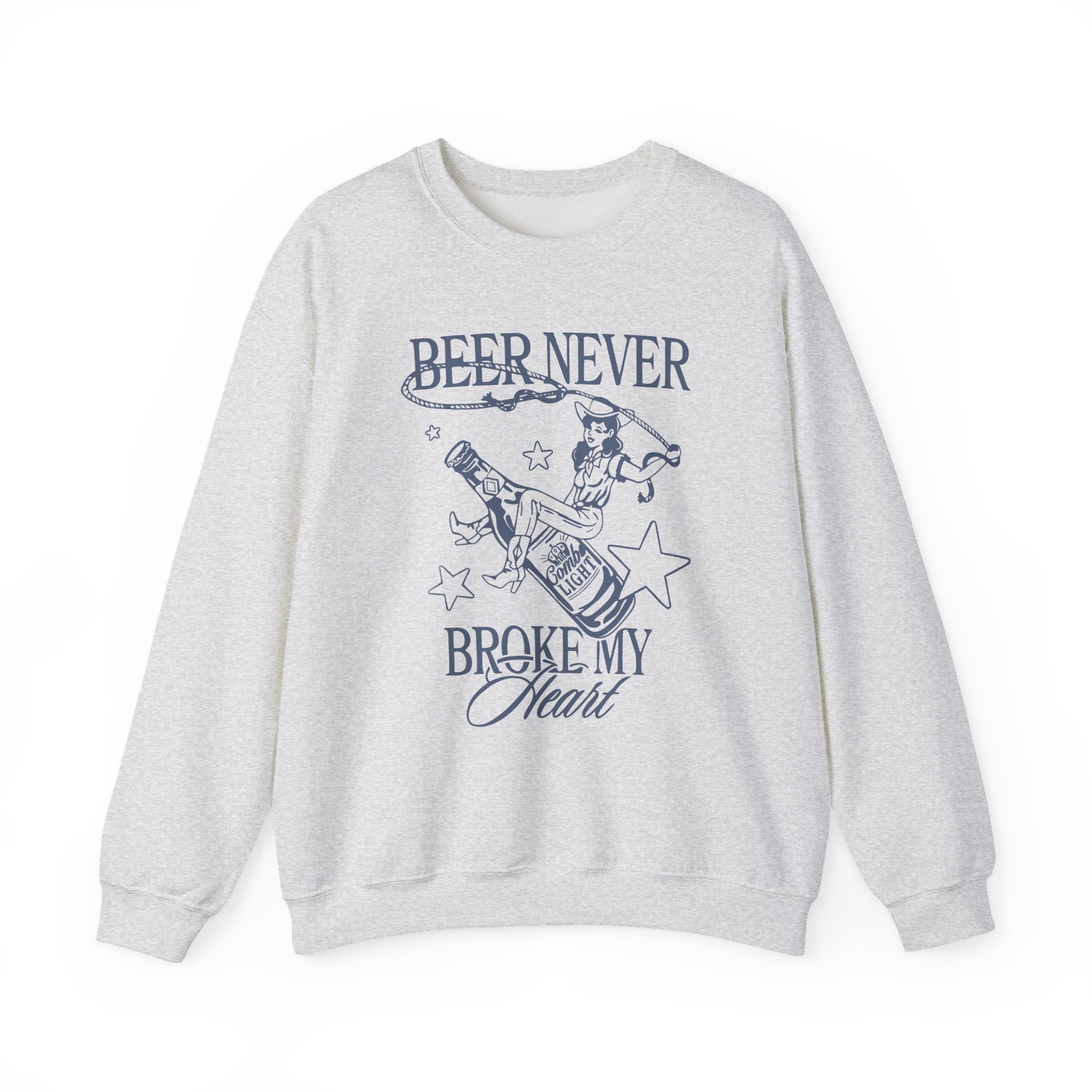 Luke Combs Beer Never Broke My Heart Unisex Heavy Blend™ Crewneck Sweatshirt - Image 3