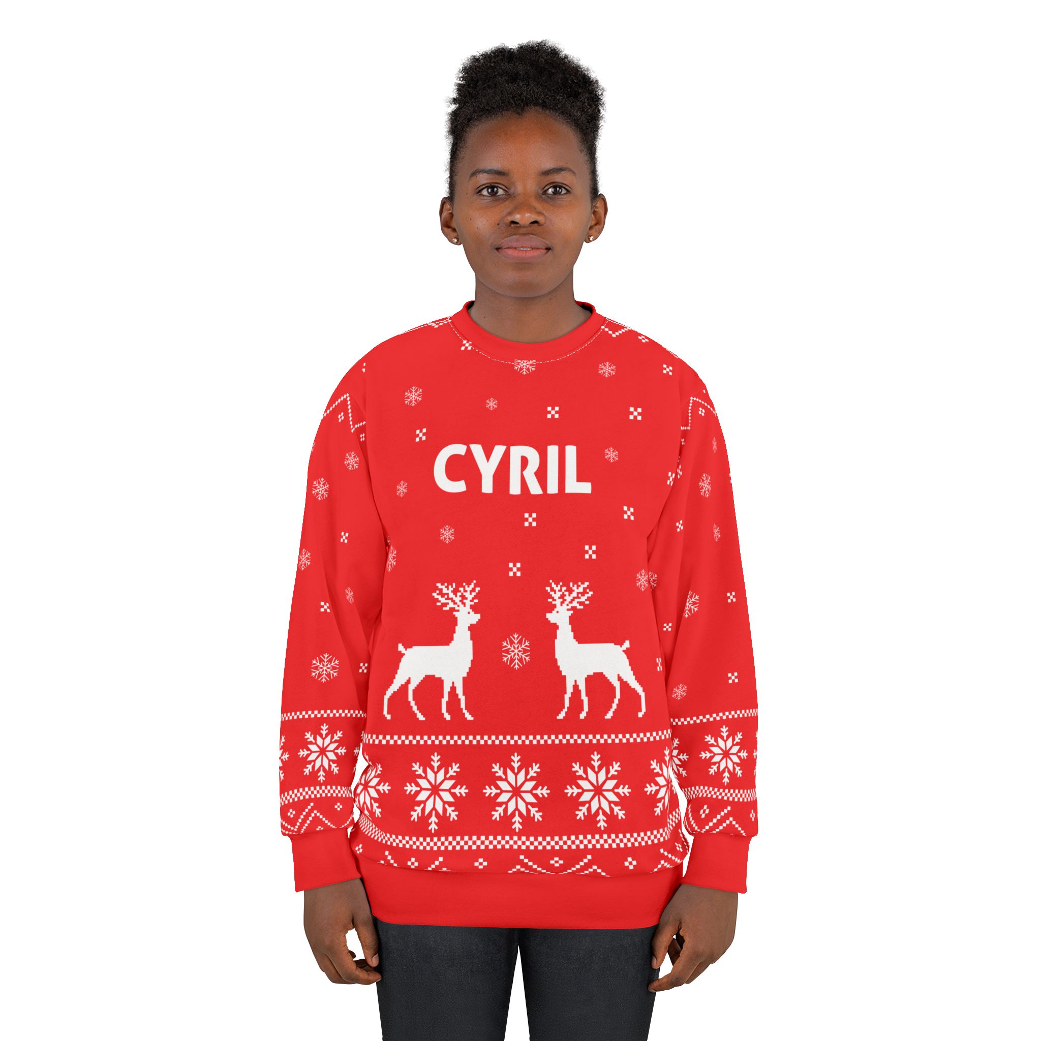 Cyril Unisex Sweatshirt (AOP) - Image 4